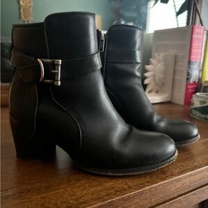 Frye Marjorie Knotted Black Ankle Boots